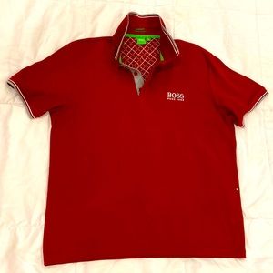 Men’s HUGO BOSS Polo Shirt. Size XL (Burgundy)
